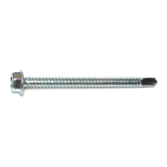 Monster Fastener Zinc Plated Steel Hex Washer Head Self-Drilling Screws