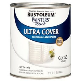 Painter's Touch Gloss Premium Latex Paint, White, 1-Qt.