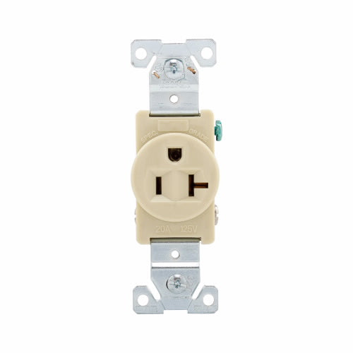 Eaton Cooper Wiring Commercial Specification Grade Single Receptacle 20A, 125V Ivory