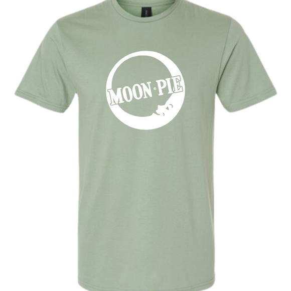 Moon Pie Comfy Faded Retro T-Shirt - Sage