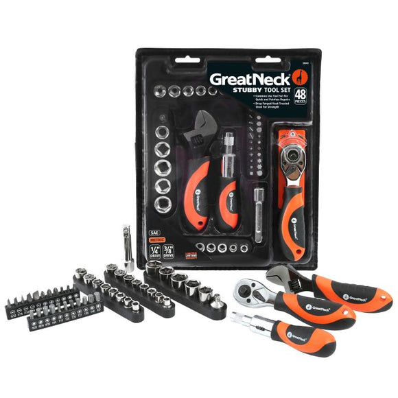 GreatNeck 28045 Multi Drive Stubby Tool Set (3/8