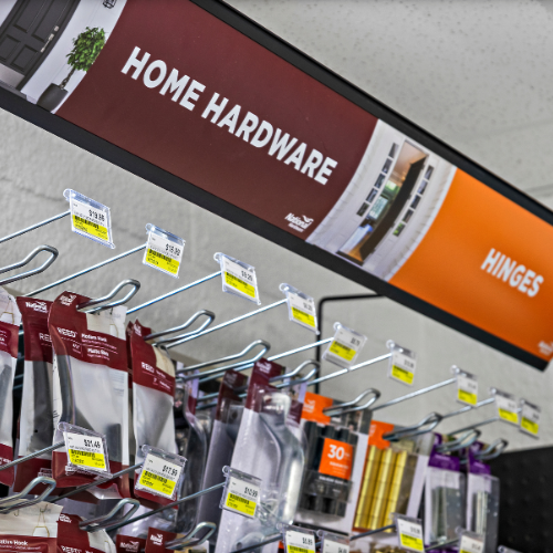 A glimpse of our home hardware and hinges section in the hardware department.