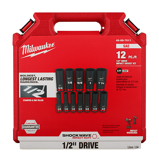 Milwaukee 12PCSHOCKWAVE Impact Duty™ 1/2