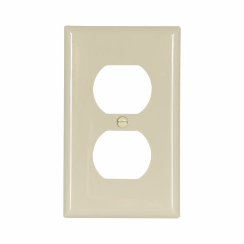 Eaton Cooper Wiring Standard Size Duplex Receptacle Wallplate, Ivory