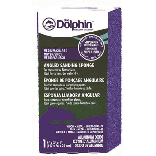 Linzer Blue Dolphin Dual Angle Sanding Sponge Medium & Coarse Carded