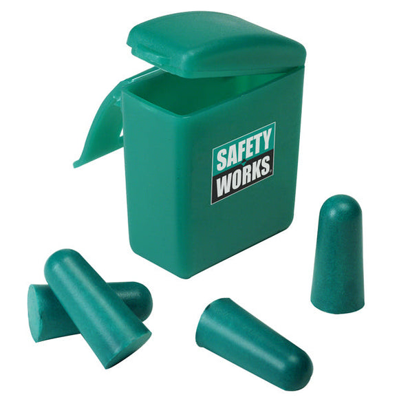 SAFETY WORKS Foam Ear Plugs w/case