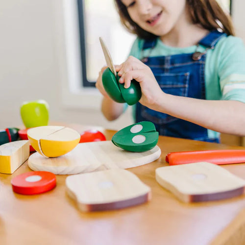 Melissa & Doug Cutting Food - Wooden Play Food