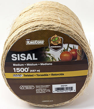 1-PLY SISAL TWI NE MEDIUM X 1500 FT NATU