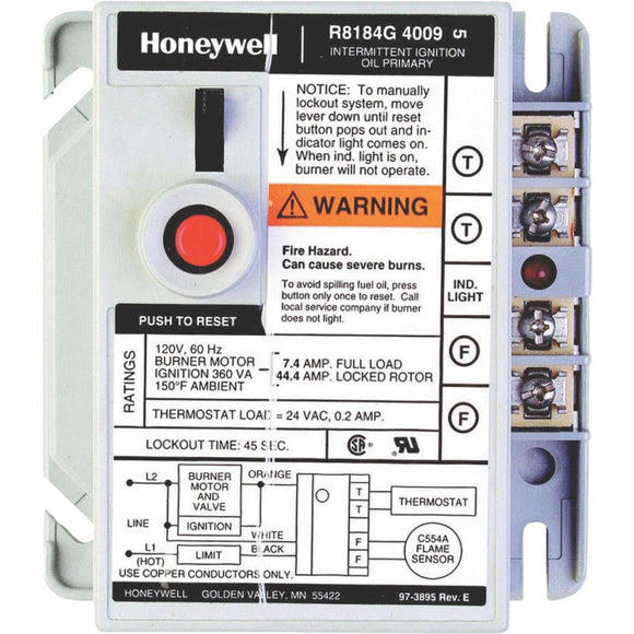 Honeywell 4 In. x 4 In. Oil Burner Control