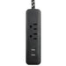 Prime 2-Outlet 2-Port 2.1AMP USB Power Strip w/6ft Accent Cord Black