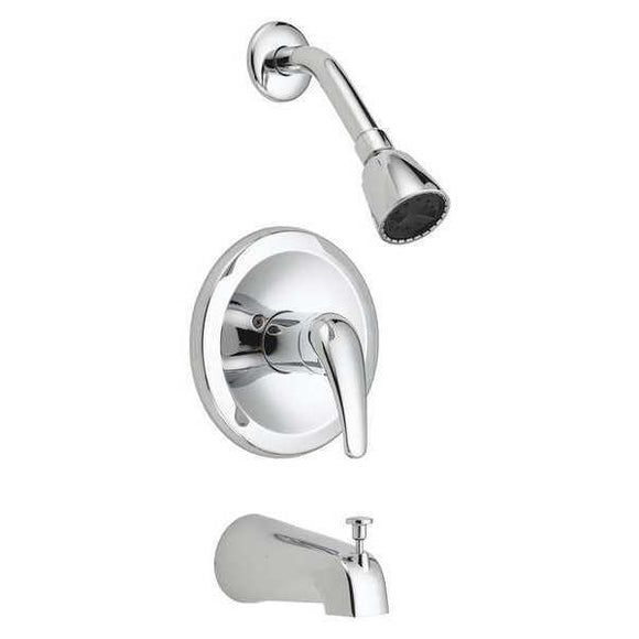 B & K Industries TUB & SHOWER Single Metal Lever Handle with Basic Showerhead