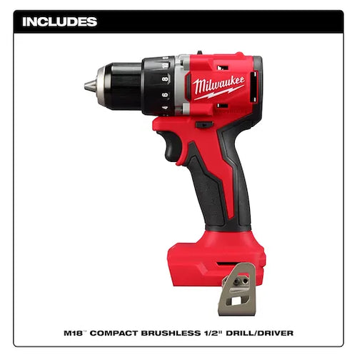 Milwaukee M18™ Compact Brushless 1/2 Drill/ Driver (18 Volt)