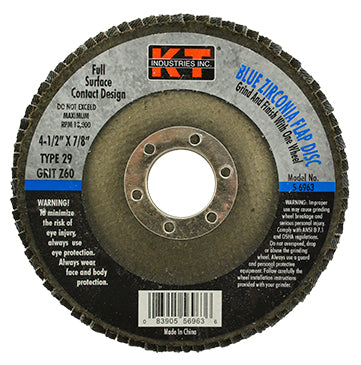 K-T Industries 4.5 X 7/8 X 60g T29 Bz Flap Disc