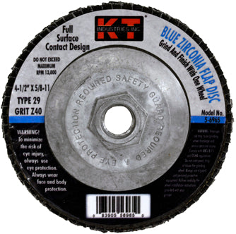 K-T Industries 4.5 X 5/8-11 X 40g T29 Bz Flap Disc