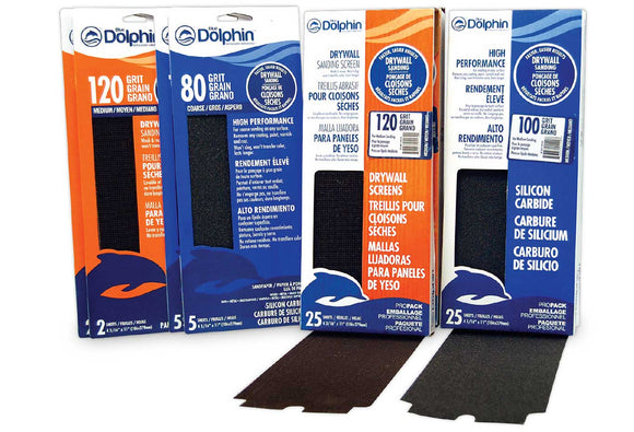 Blue Dolphin Drywall Silicon Carbide 4-3/16 In. x 11 In. 100 Grit 25 Pack (4-3/16