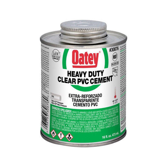 Oatey® Heavy Duty Clear PVC Cement (8 oz)